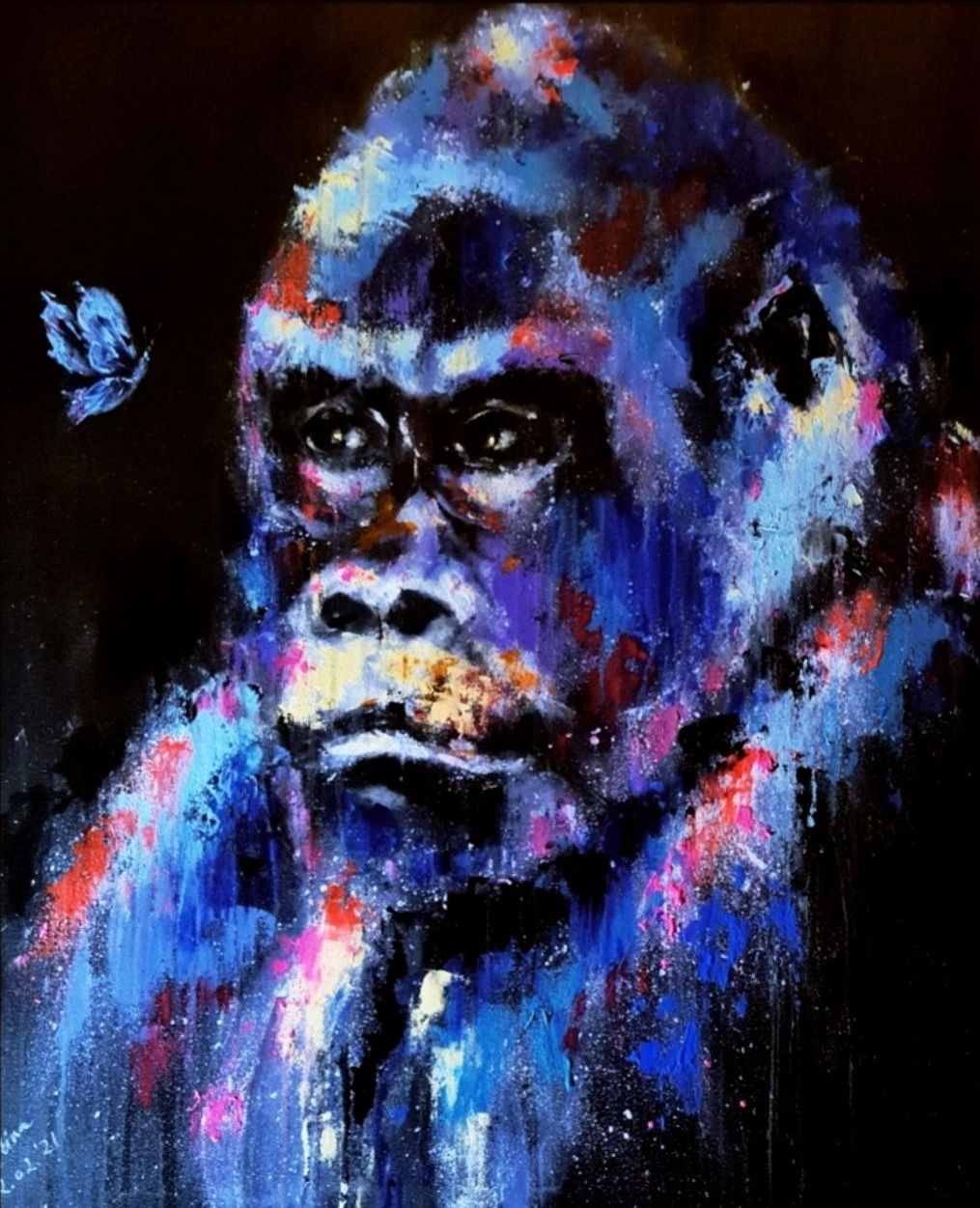 ArteDiAlina.com painting: Shock the monkey
